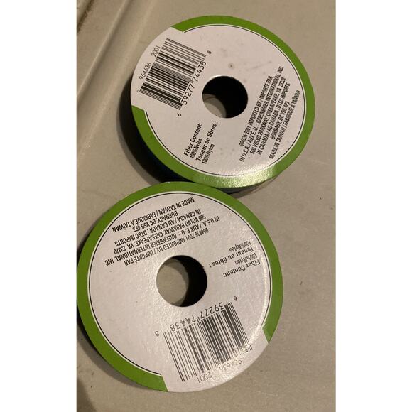 Offray Polka Dot Ribbon Spools (4) 1-1/2" X 9" Island Blue + 2 Blue Sheer Ribbon - Picture 7 of 9